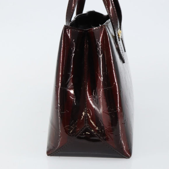 LOUIS VUITTON VernisRayure Wilshire PM Bag Pomme D'amour M91701 LV Auth 130089