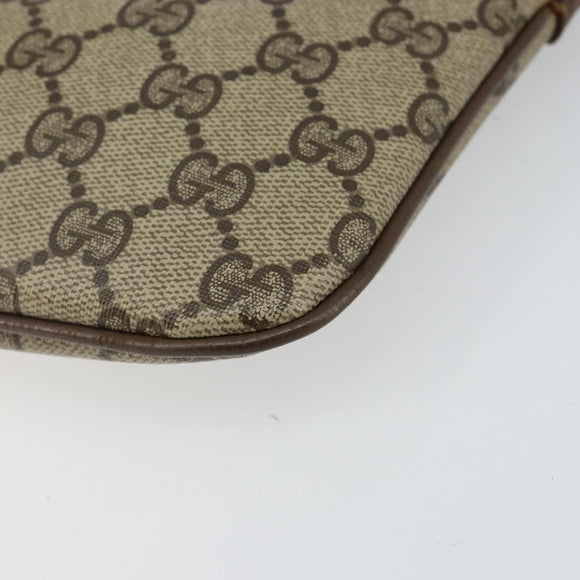 GUCCI GG Supreme Web Sherry Line Bag PVC Beige Gold 904 02 047 Auth 130090