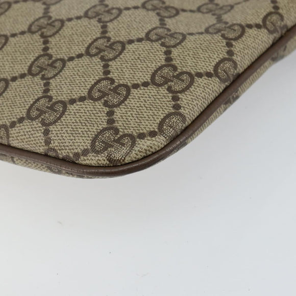 GUCCI GG Supreme Web Sherry Line Bag PVC Beige Gold 904 02 047 Auth 130090