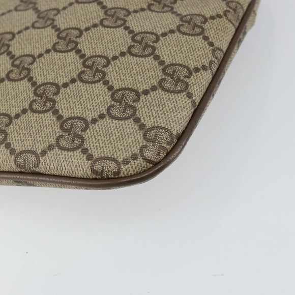 GUCCI GG Supreme Web Sherry Line Bag PVC Beige Gold 904 02 047 Auth 130090