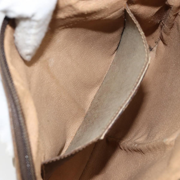 GUCCI GG Supreme Web Sherry Line Bag PVC Beige Gold 904 02 047 Auth 130090