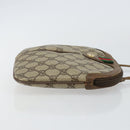 GUCCI GG Supreme Web Sherry Line Bag PVC Beige Gold 904 02 047 Auth 130090-3