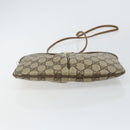 GUCCI GG Supreme Web Sherry Line Bag PVC Beige Gold 904 02 047 Auth 130090-5