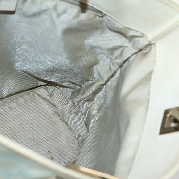 GUCCI GG Canvas Tote Bag Light Blue Gold 002 1099 Auth 130091
