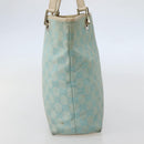 GUCCI GG Canvas Tote Bag Light Blue Gold 002 1099 Auth 130091-4