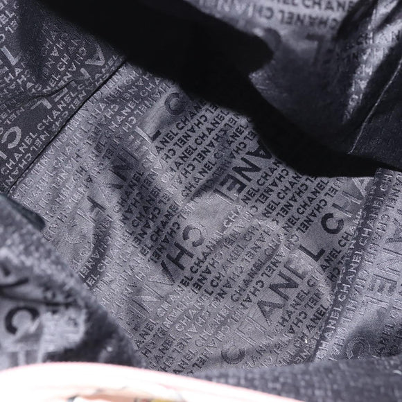 CHANEL Shoulder Bag Canvas Pink Gold CC Auth 130093