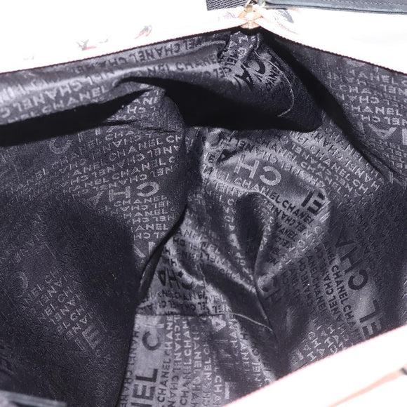 CHANEL Shoulder Bag Canvas Pink Gold CC Auth 130093