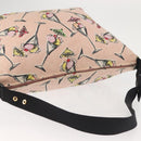 CHANEL Shoulder Bag Canvas Pink Gold CC Auth 130093-6