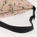 CHANEL Shoulder Bag Canvas Pink Gold CC Auth 130093-7