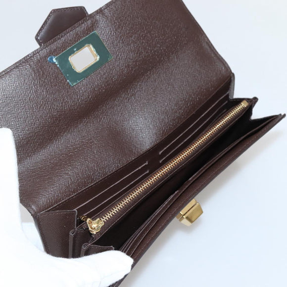 LOUIS VUITTON Damier Ebene Portefeuille Roseberry Long Wallet N63017 Auth 130095