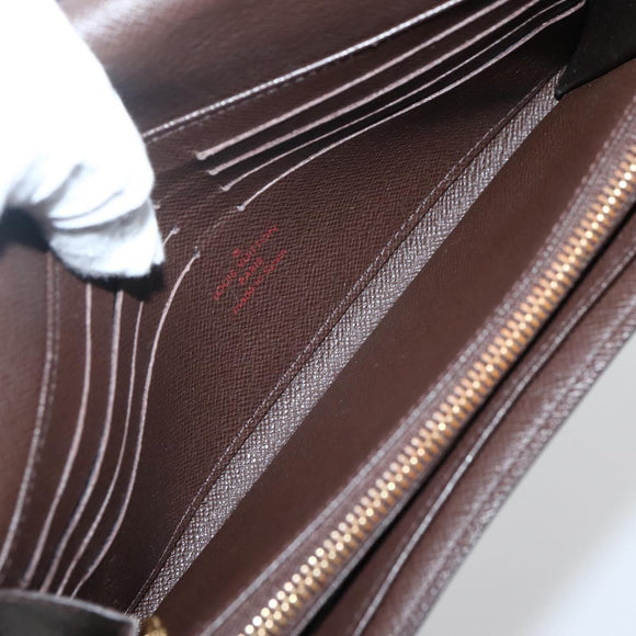 LOUIS VUITTON Damier Ebene Portefeuille Roseberry Long Wallet N63017 Auth 130095