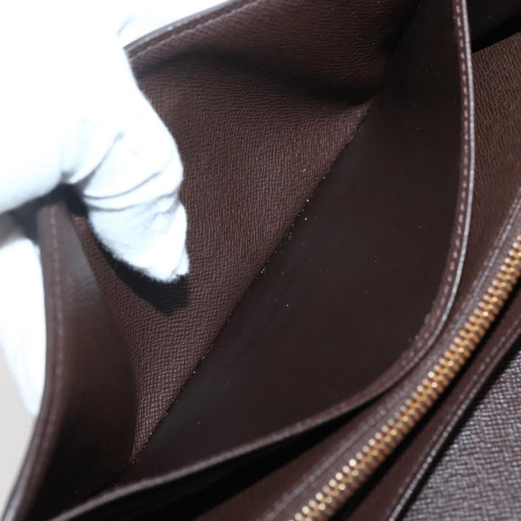 LOUIS VUITTON Damier Ebene Portefeuille Roseberry Long Wallet N63017 Auth 130095