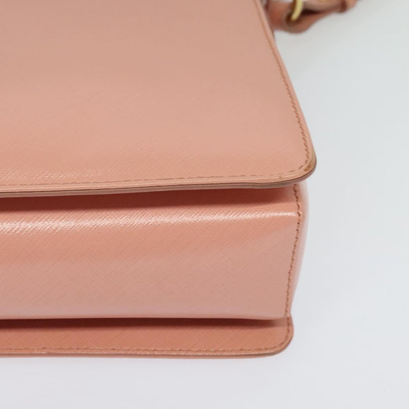 Salvatore Ferragamo Vala Hand Bag Leather 2way Pink Gold Auth 130110