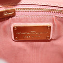 Salvatore Ferragamo Vala Hand Bag Leather 2way Pink Gold Auth 130110-17