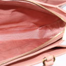 Salvatore Ferragamo Vala Hand Bag Leather 2way Pink Gold Auth 130110-19