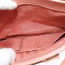 Salvatore Ferragamo Vala Hand Bag Leather 2way Pink Gold Auth 130110-22