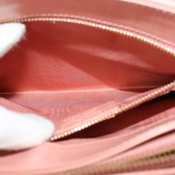 Salvatore Ferragamo Vala Hand Bag Leather 2way Pink Gold Auth 130110