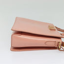 Salvatore Ferragamo Vala Hand Bag Leather 2way Pink Gold Auth 130110-5