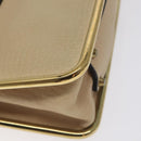 Chloe Chain Sally Shoulder Bag Leather Beige Gold Auth 130115-16