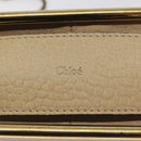 Chloe Chain Sally Shoulder Bag Leather Beige Gold Auth 130115-17