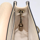 Chloe Chain Sally Shoulder Bag Leather Beige Gold Auth 130115-20