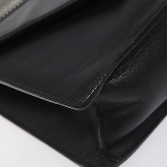 SAINT LAURENT Chain Betty Shoulder Bag Leather Black Silver Auth 130120