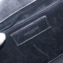 SAINT LAURENT Chain Betty Shoulder Bag Leather Black Silver Auth 130120-15