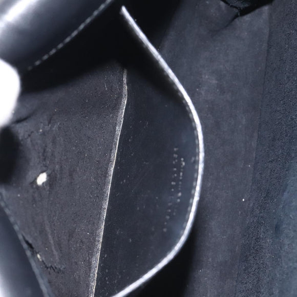 SAINT LAURENT Chain Betty Shoulder Bag Leather Black Silver Auth 130120