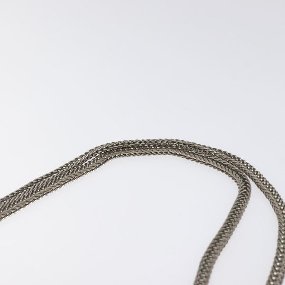 SAINT LAURENT Chain Betty Shoulder Bag Leather Black Silver Auth 130120