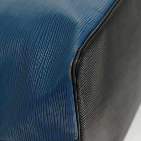 LOUIS VUITTON Epi Petit Noe Shoulder Bag Bicolor Black Blue M44152 Auth 130129