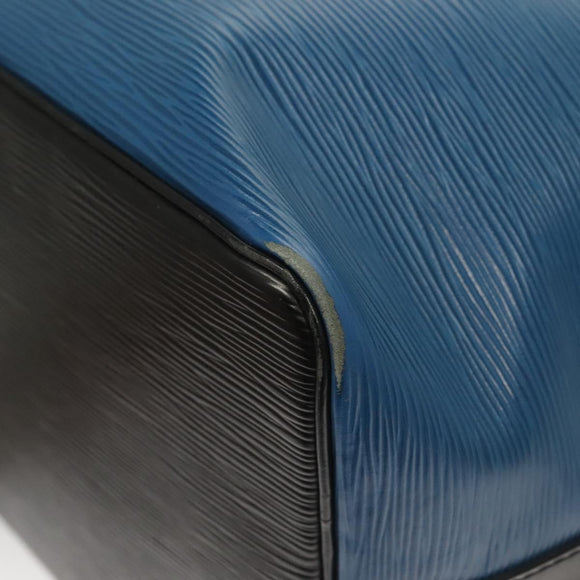 LOUIS VUITTON Epi Petit Noe Shoulder Bag Bicolor Black Blue M44152 Auth 130129