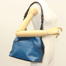 LOUIS VUITTON Epi Petit Noe Shoulder Bag Bicolor Black Blue M44152 Auth 130129-22