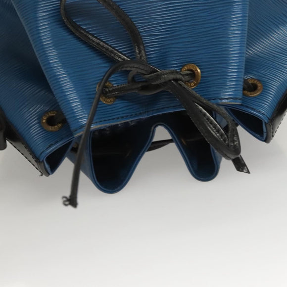 LOUIS VUITTON Epi Petit Noe Shoulder Bag Bicolor Black Blue M44152 Auth 130129