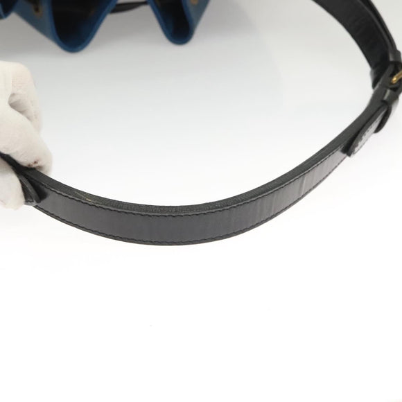 LOUIS VUITTON Epi Petit Noe Shoulder Bag Bicolor Black Blue M44152 Auth 130129