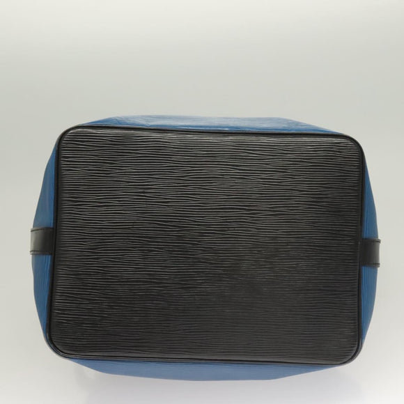 LOUIS VUITTON Epi Petit Noe Shoulder Bag Bicolor Black Blue M44152 Auth 130129