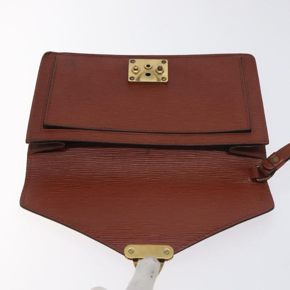 LOUIS VUITTON Epi Serie Dragonne Hand Bag Brown M52618 LV Auth 130130