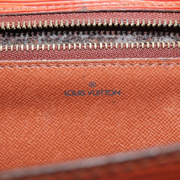 LOUIS VUITTON Epi Serie Dragonne Hand Bag Brown M52618 LV Auth 130130