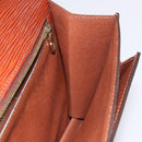 LOUIS VUITTON Epi Serie Dragonne Hand Bag Brown M52618 LV Auth 130130-19