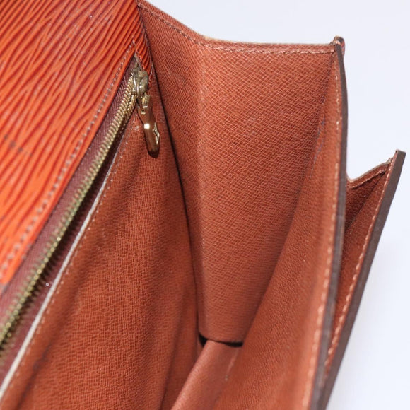 LOUIS VUITTON Epi Serie Dragonne Hand Bag Brown M52618 LV Auth 130130