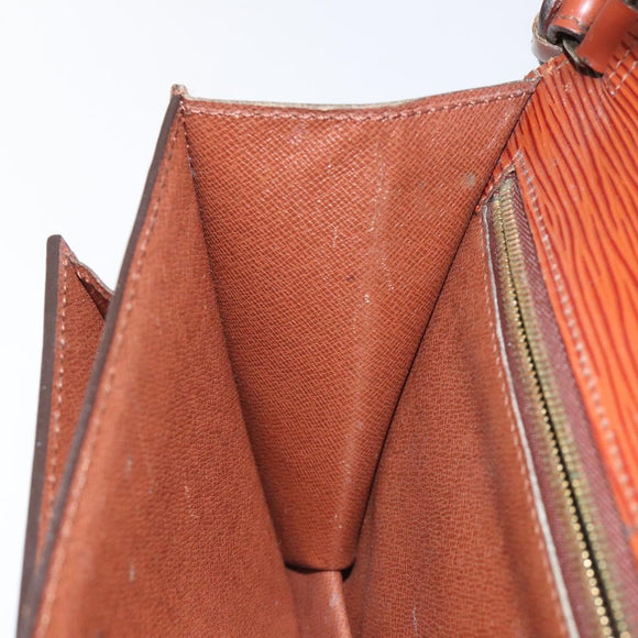LOUIS VUITTON Epi Serie Dragonne Hand Bag Brown M52618 LV Auth 130130