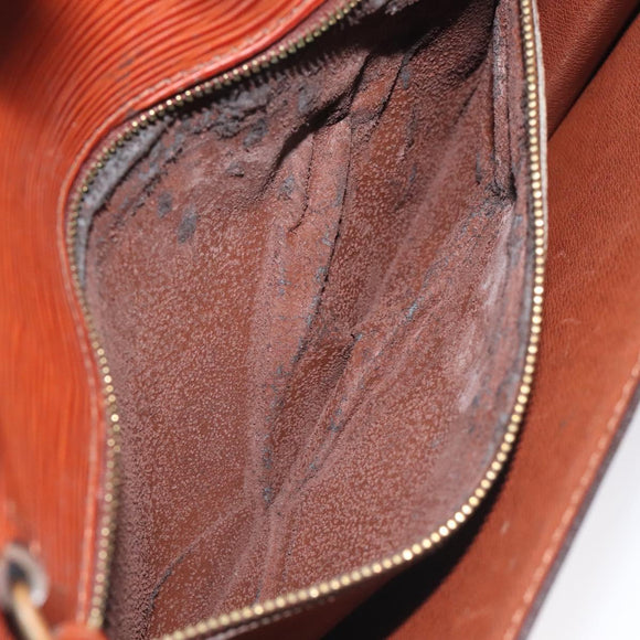 LOUIS VUITTON Epi Serie Dragonne Hand Bag Brown M52618 LV Auth 130130