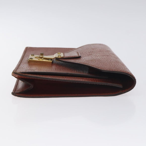 LOUIS VUITTON Epi Serie Dragonne Hand Bag Brown M52618 LV Auth 130130