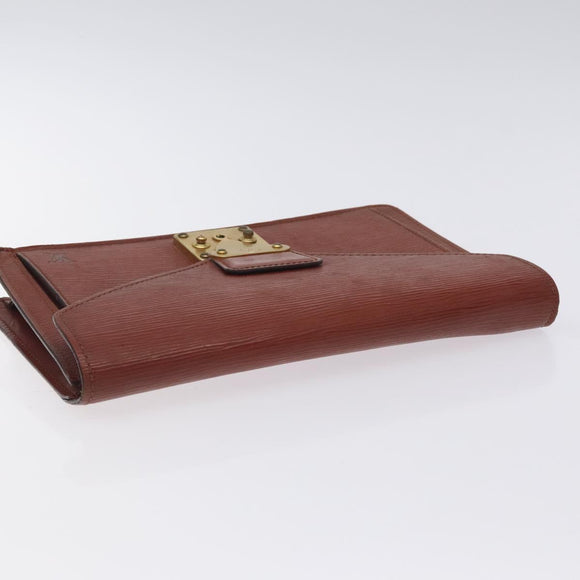 LOUIS VUITTON Epi Serie Dragonne Hand Bag Brown M52618 LV Auth 130130