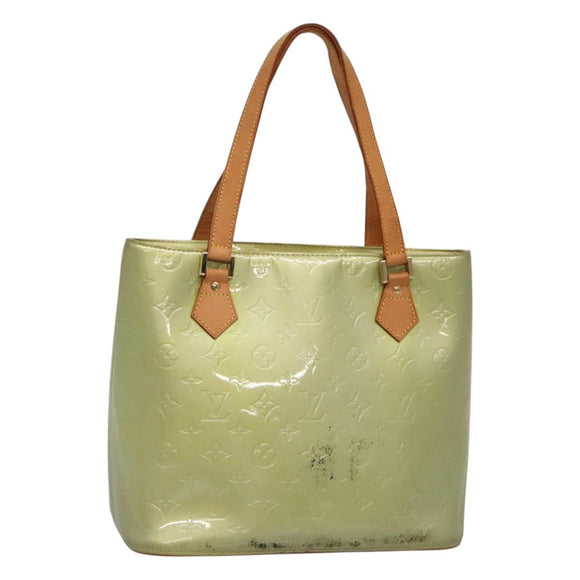 LOUIS VUITTON Monogram Vernis Houston Hand Bag Gris M91053 LV Auth 130132
