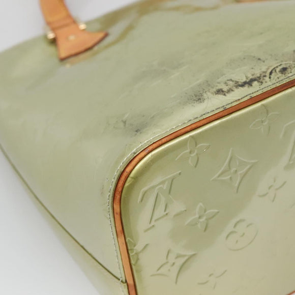 LOUIS VUITTON Monogram Vernis Houston Hand Bag Gris M91053 LV Auth 130132