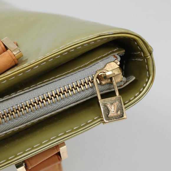 LOUIS VUITTON Monogram Vernis Houston Hand Bag Gris M91053 LV Auth 130132