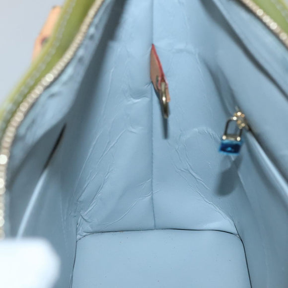 LOUIS VUITTON Monogram Vernis Houston Hand Bag Gris M91053 LV Auth 130132