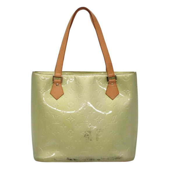 LOUIS VUITTON Monogram Vernis Houston Hand Bag Gris M91053 LV Auth 130132