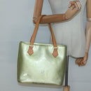 LOUIS VUITTON Monogram Vernis Houston Hand Bag Gris M91053 LV Auth 130132-23