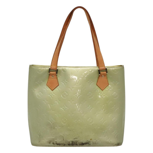 LOUIS VUITTON Monogram Vernis Houston Hand Bag Gris M91053 LV Auth 130132